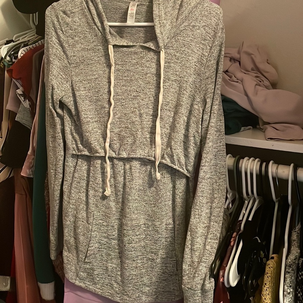 Latched Mama hoodie breastfeeding